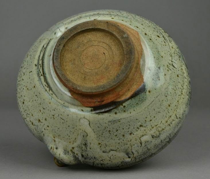 【大名品】江戸時代　古高取　高取焼　片口形　水指　塗蓋　箱付　茶道具　伝世品 大名品江戸時代 古高取 高取焼 片口形 水指 塗蓋 箱付